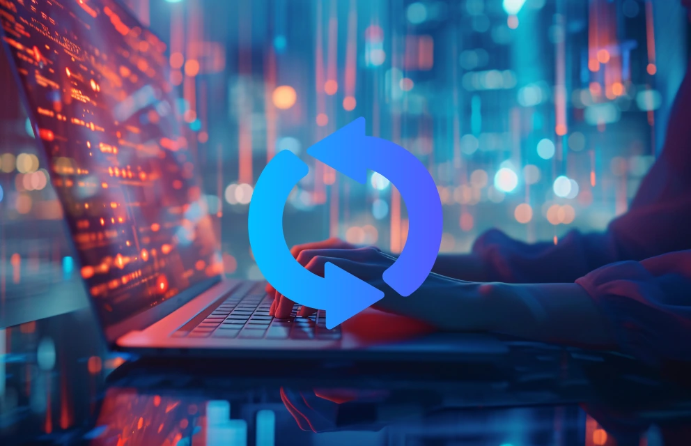 Sebejistě stojící muž z podpory se sluchátky na hlavě